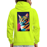 Meow Meow Hoodie - safety green