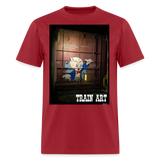 Train Art - dark red
