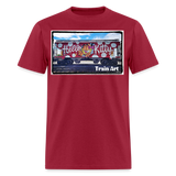 Train Art - dark red