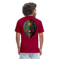 AFRICAN MASK 5 - dark red
