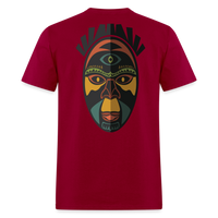 AFRICAN MASK 3 - dark red