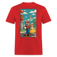 Mario and Princess - red