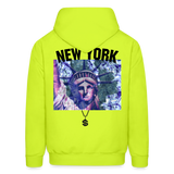 NY Hoodie - safety green