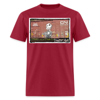 Train Art - dark red