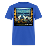 Train Art - royal blue
