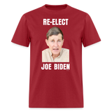 RE-ELECT JOE - dark red