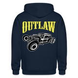 OUTLAW Zip Up Hoodie - navy