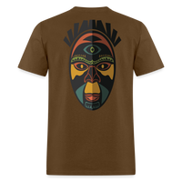 AFRICAN MASK 3 - brown