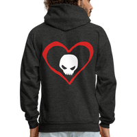 DARK LOVE Hoodie - charcoal grey
