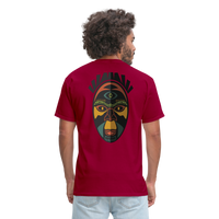 AFRICAN MASK 3 - dark red