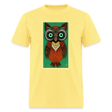 Owl Portrait - cornsilk