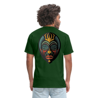 AFRICAN MASK 5 - forest green