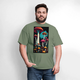 Mushroom Land - military green
