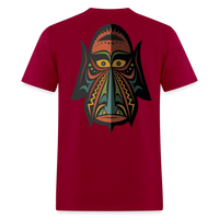 AFRICAN MASK 4 - dark red