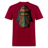 AFRICAN MASK 4 - dark red