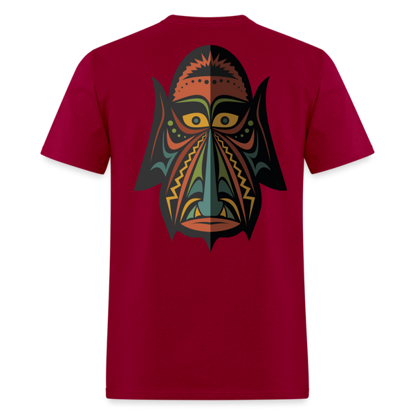 AFRICAN MASK 4 - dark red