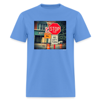 No Left Turn - carolina blue