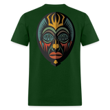 AFRICAN MASK 5 - forest green