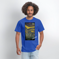 Train Art - royal blue