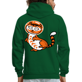 SPACE CAT Hoodie - forest green