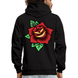 ROSE  Zip Up Hoodie - black