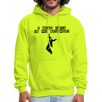 CHICS IN MY BASEMENT Hoodie - safety green