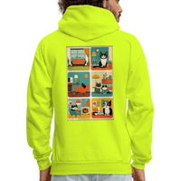 Cat Afternoon Hoodie - safety green