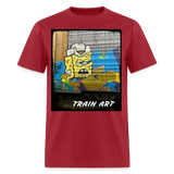 Train Art - dark red