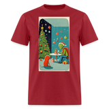 Alien Christmas - dark red