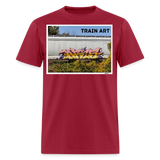 Train Art - dark red