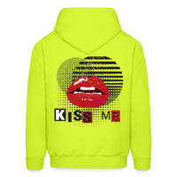 KISS ME  Hoodie - safety green