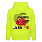 KISS ME  Hoodie - safety green