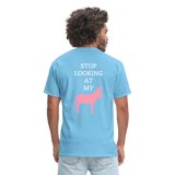 STOP LOOKING - aquatic blue