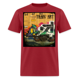 Train Art - dark red