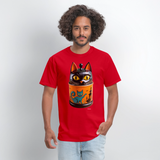 Cat Jar - red