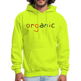 organic Hoodie - safety green