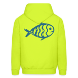 BLUE Hoodie - safety green