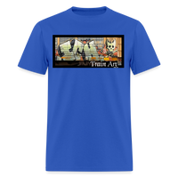 Train Art - royal blue