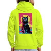 Sunny Cat Hoodie - safety green