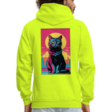 Sunny Cat Hoodie - safety green