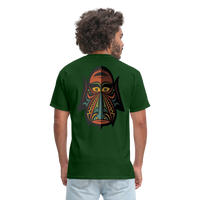 AFRICAN MASK 4 - forest green