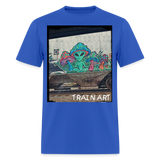 Train Art - royal blue