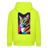 Meow Meow Hoodie - safety green