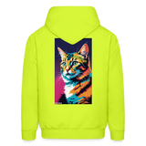 Meow Meow Hoodie - safety green