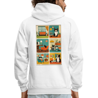 Cat Afternoon Hoodie - white