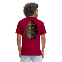 AFRICAN MASK 4 - dark red