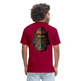 AFRICAN MASK 4 - dark red