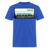 Train Art - royal blue