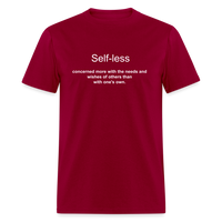 SELF-LESS - dark red