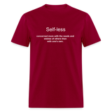 SELF-LESS - dark red